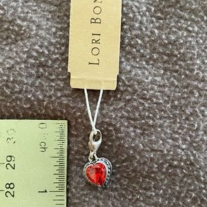 Lori Bonn Valentine/Keepsake Garnet Heart Charm - January